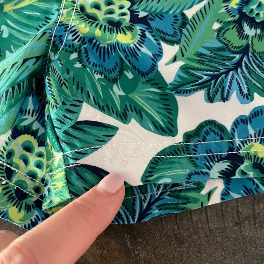 Janie and Jack Green Floral kids Shorts